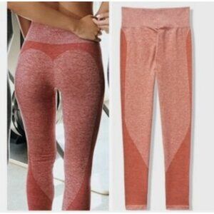 Victoria's Secret PINK Seamless Workout Athletic Leggings Orange L